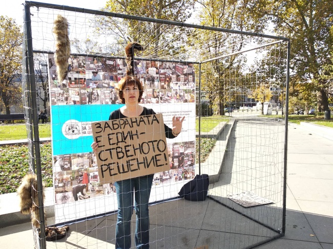 Природозащитници протестират в клетка до НС