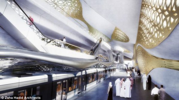 Саудитци строят метростанция от злато (снимки)