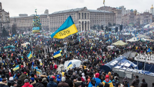 Украинците посрещнаха Нова година с протест