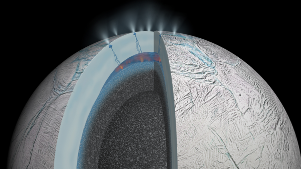 Енцелад крие топъл океан