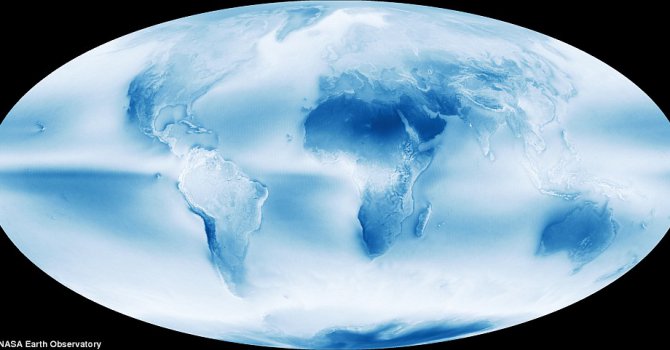 &quot;Облачната Земя&quot; – карта на облачната покривка