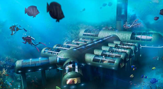 Първият движещ се подводен хотел ще може да &quot;бяга&quot; от урагани