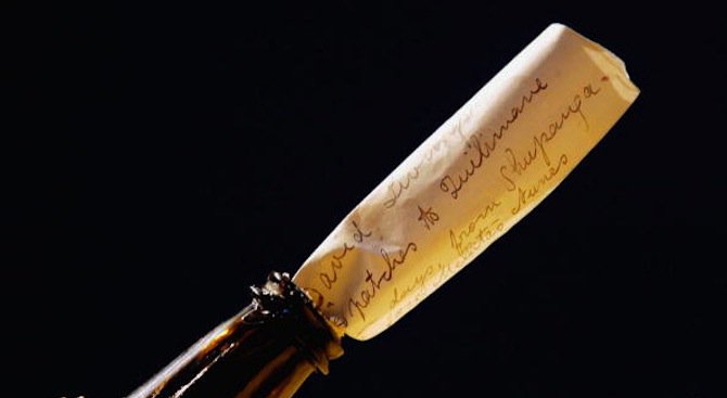 Откриха най-старото писмо в бутилка в света