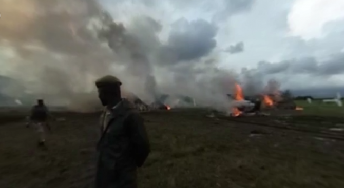 105 тона слонова кост изгориха в Кения (видео)