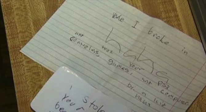 Няма да повярвате каква бележка оставиха деца, след като ограбиха дом