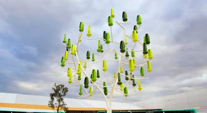 Изкуствено дърво генерира вятърна енергия за дома
