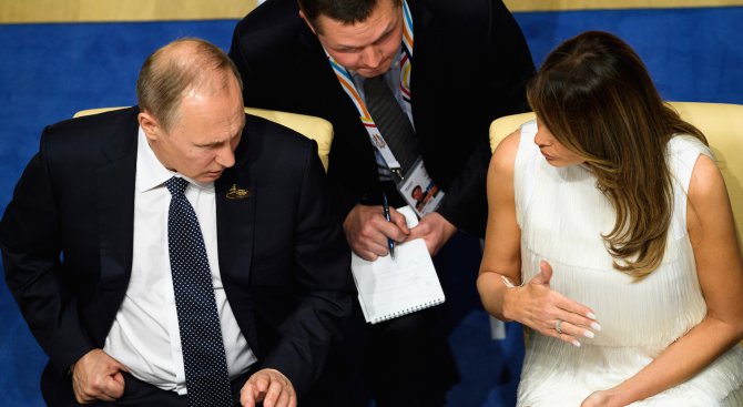 Москва: Роди се симпатия между Владимир Путин и Мелания Тръмп