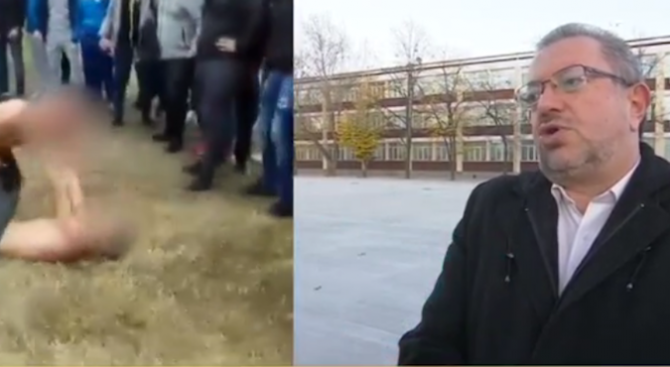 Ученици от Пловдив организираха бой пред публика (видео)