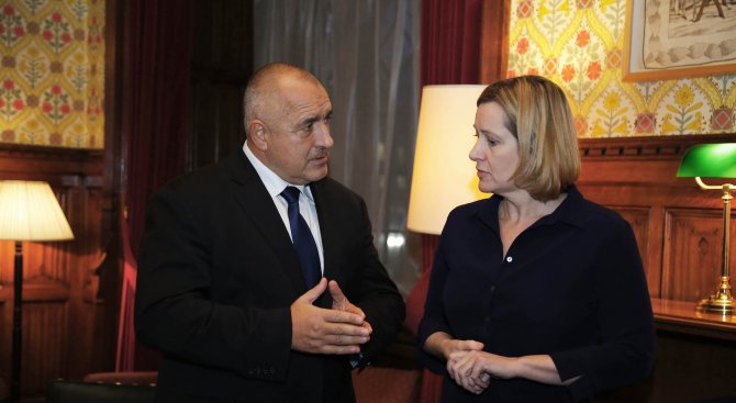 Борисов се срещна с британския държавен секретар на вътрешните работи Амбър Ръд (снимки)