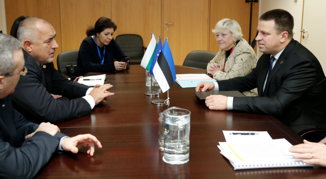 Борисов се срещна с премиера на Естония