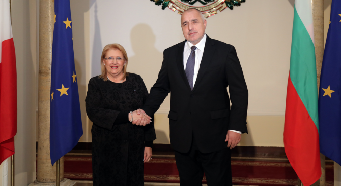 Бойко Борисов се срещна с президента на Република Малта (снимки)
