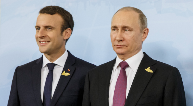 Путин и Макрон обсъдиха по телефона ситуацията в Сирия и иранското ядрено споразумение