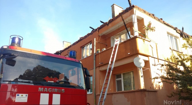 Вижте блока в Божурище след огнения ад (видео+снимки)