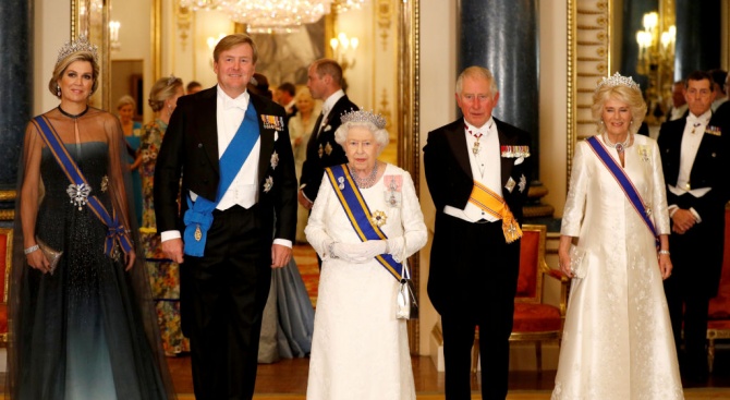Холандското кралско семейство на гости на британското (снимки)