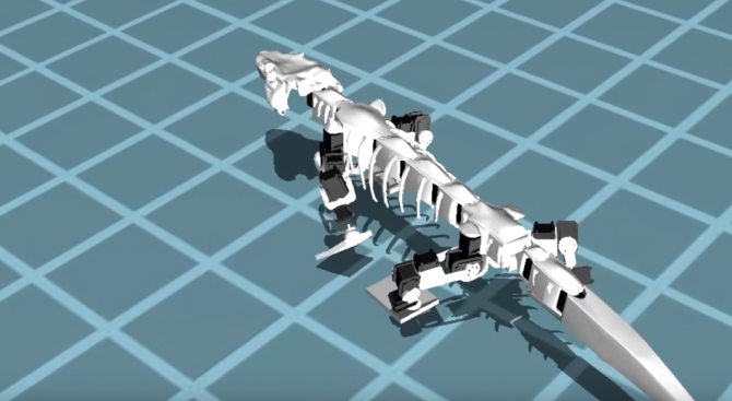 Робот пресъздава походката на древно създание (видео)