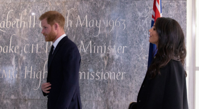 Принц Хари и Меган Маркъл отдадоха почит на жертвите на атаката в Крайстчърч