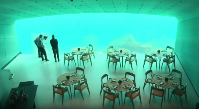 Първият подводен ресторант в Европа беше открит в Норвегия