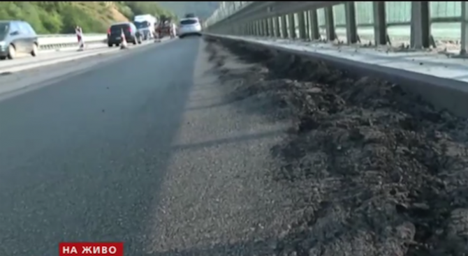 Защо част от магистрала "Хемус" се руши година след ремонта?