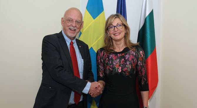 Швеция е признателна на България за усилията за намаляване на мигрантския натиск