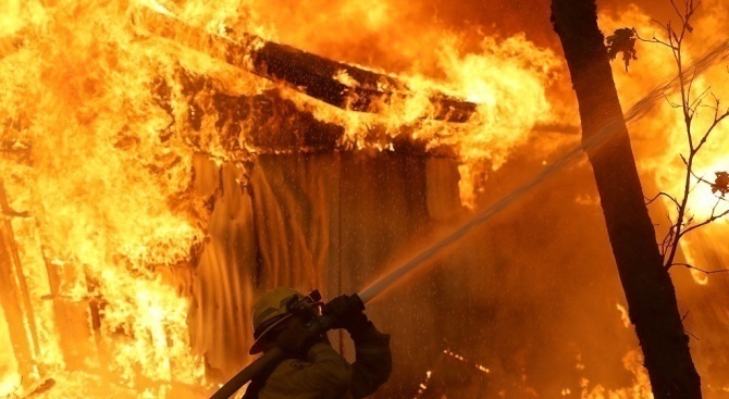 Труп след пожар в Борован