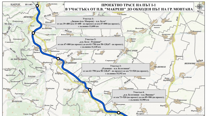 „Автомагистрали“ ЕАД  ще проектира и изгради близо 66 км от пътя Видин - Ботевград