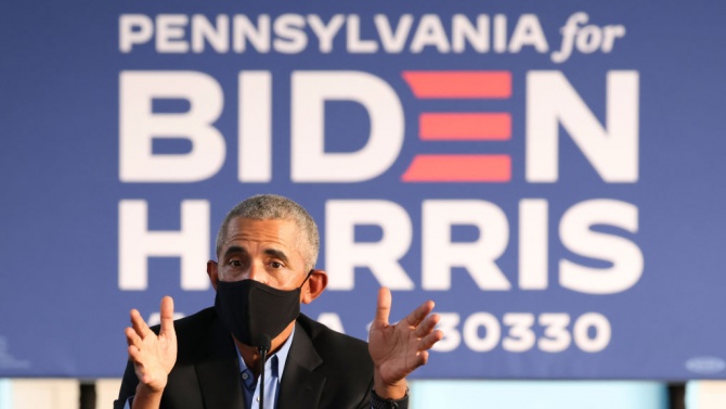 Барак Обама подкрепи лично Джо Байдън на митинг в Пенсилвания 