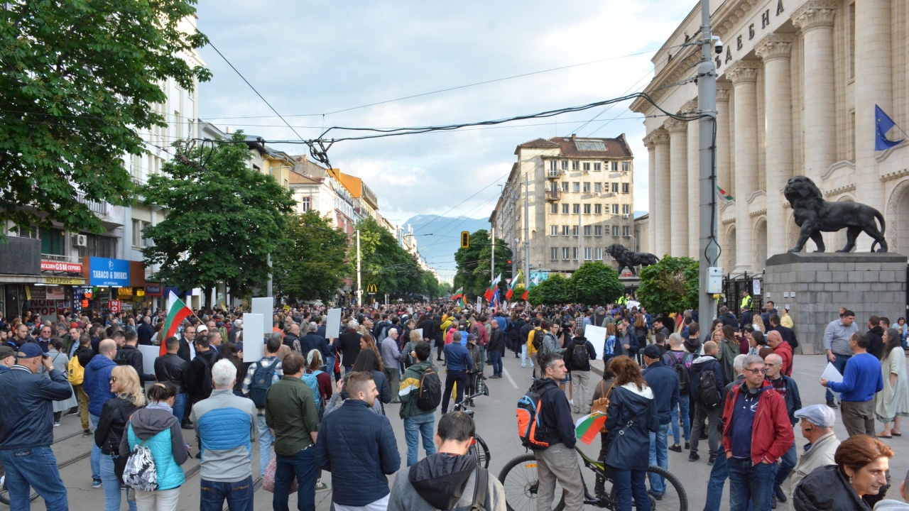 Без ескалация на напрежението премина вчерашният протест в София