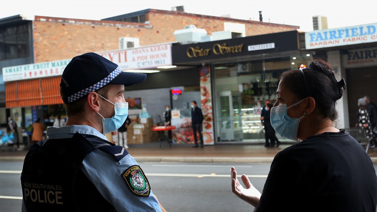 Над 1500 полицаи по улиците на Сидни в очакване на протести срещу локдауна 