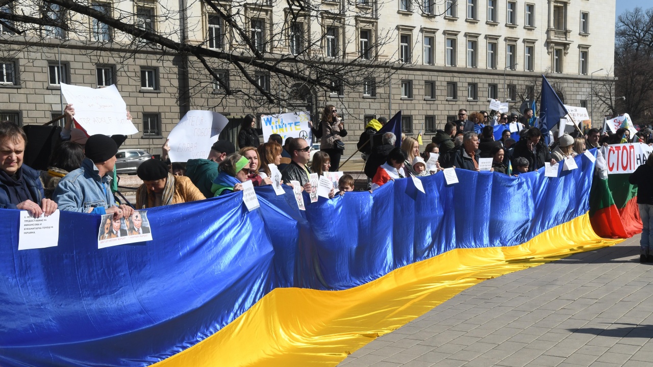 Протест пред президентството в поддръжка на украинския народ 