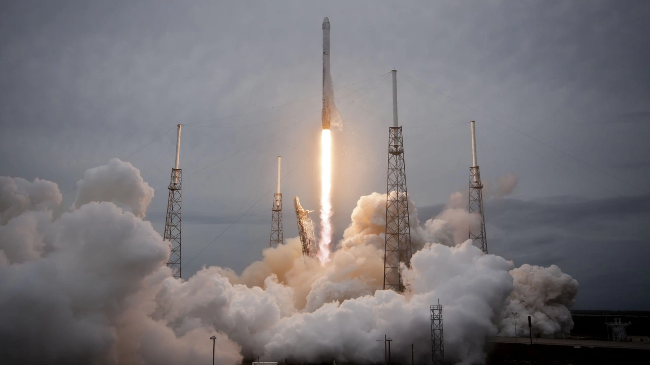 Американската компания Спейс Екс изстреля ракета носител Фалкон 9 от космическия център