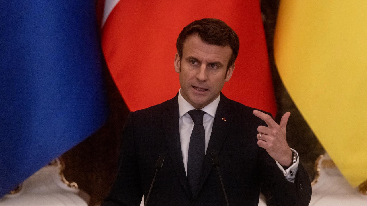 Френският президент заяви днес че руската инвазия в Украйна е