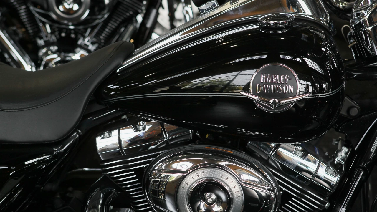 Легендарният мотоциклет Харли Дейвидсън наречен Laura Eyes на френския рокаджия