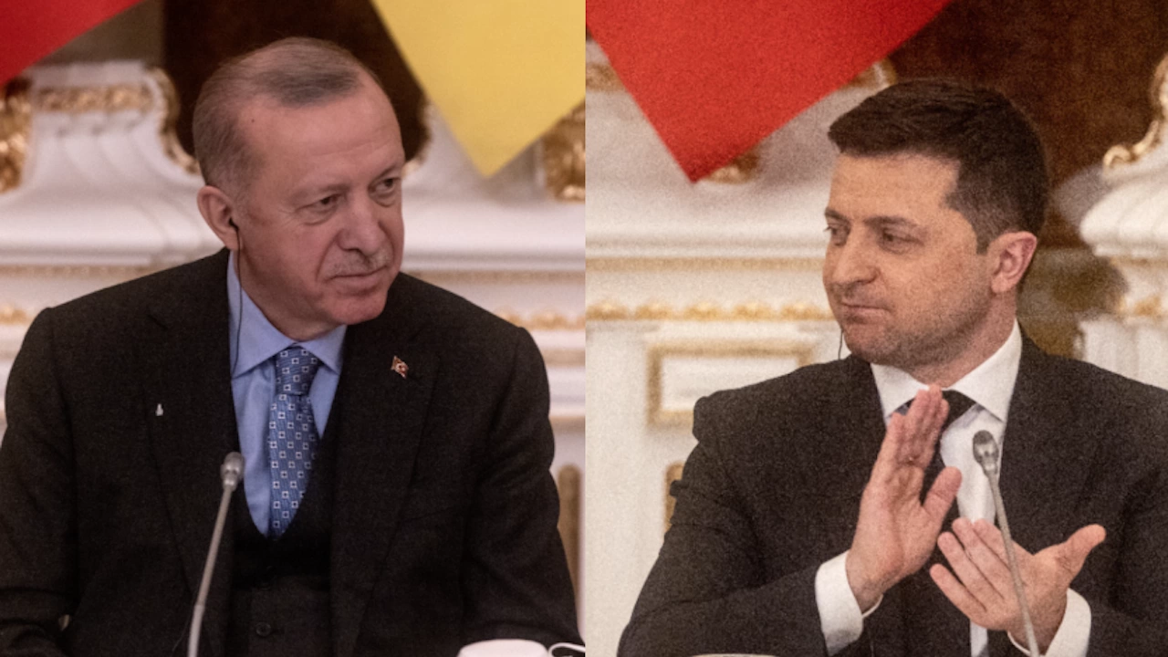 Президентите на Турция и Украйна Реджеп Тайип Ердоган и Володимир