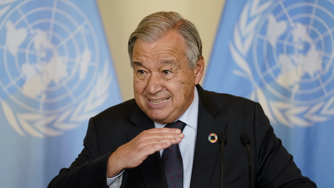 Генералният секретар на ООН Антониу Гутериш Антониу Гутериш е португалски