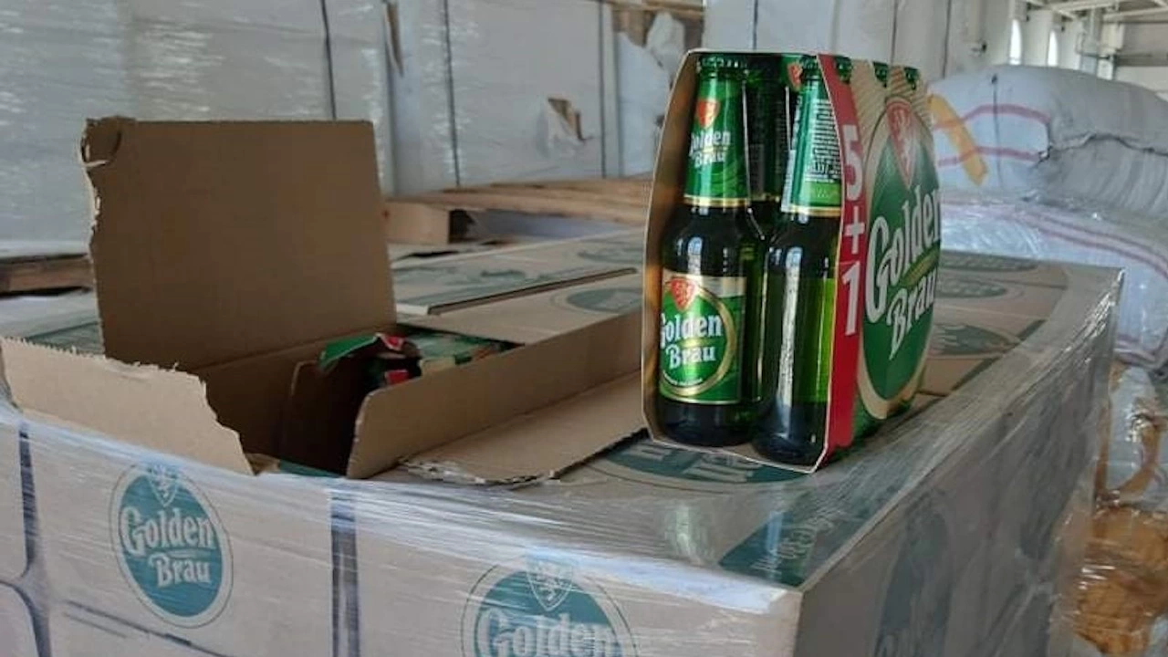 Митнически служители установиха голямо количество бира превозвано в нарушение на