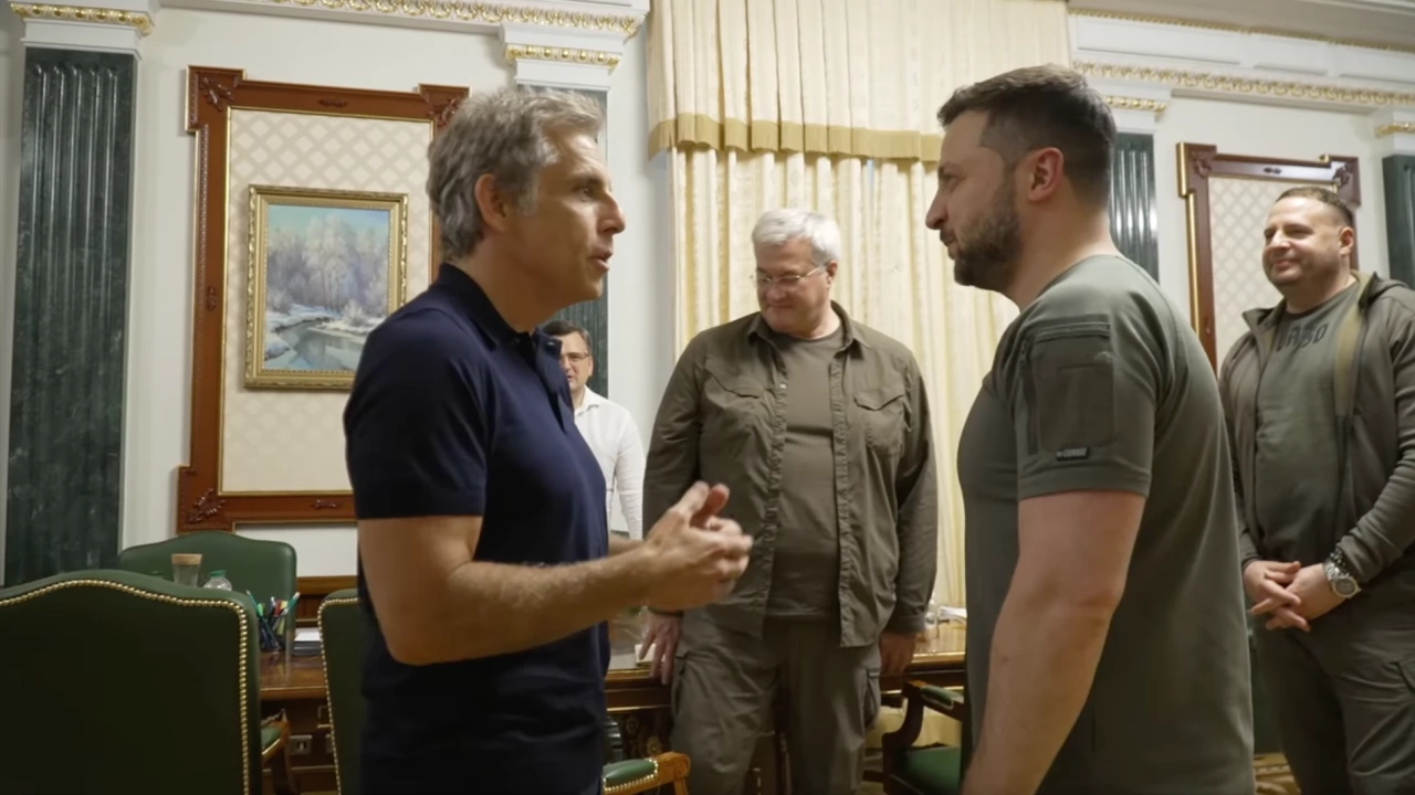 Американският актьор Бен Стилър се срещна с украинския президент Владимир