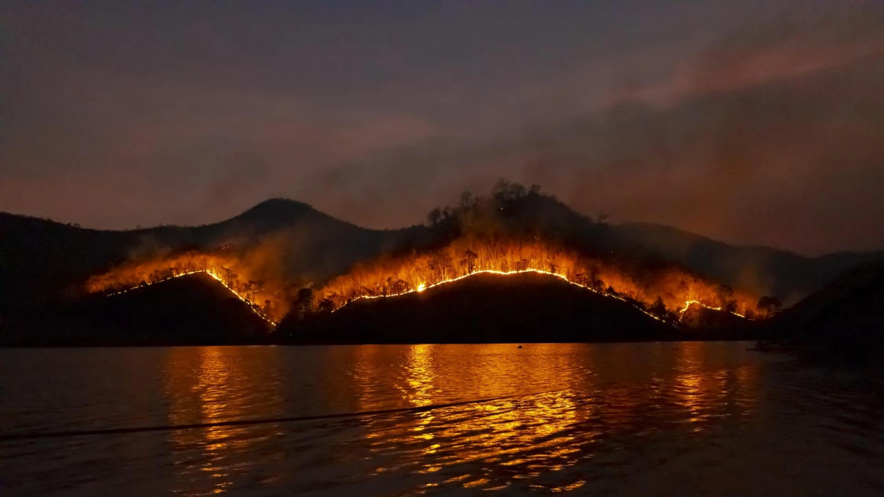 Голям пожар избухна снощи в района на западния хърватски град