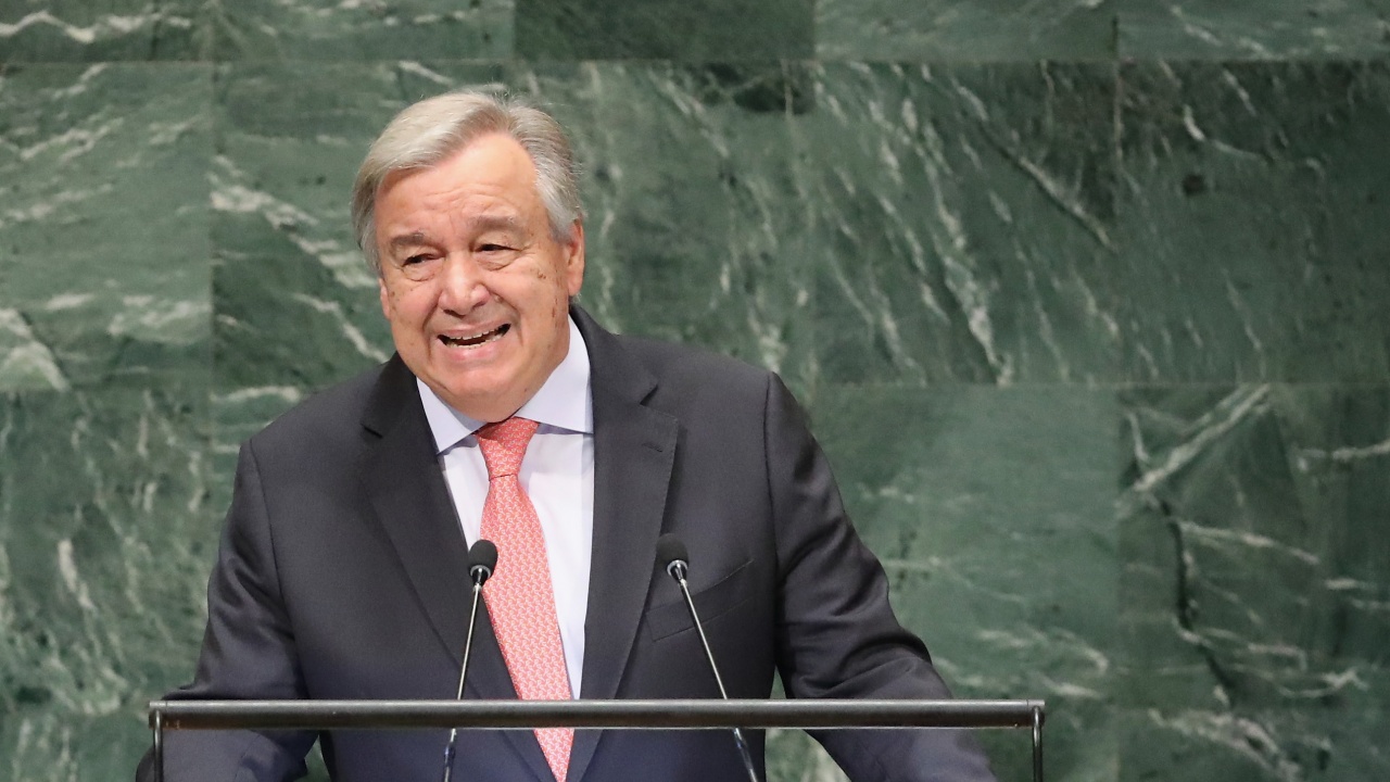 Генералният секретар на ООН Антониу Гутериш Антониу Гутериш е португалски