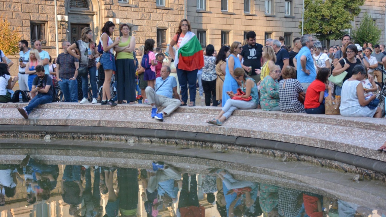 Граждани се събраха на демонстрация пред фонтана на президентството