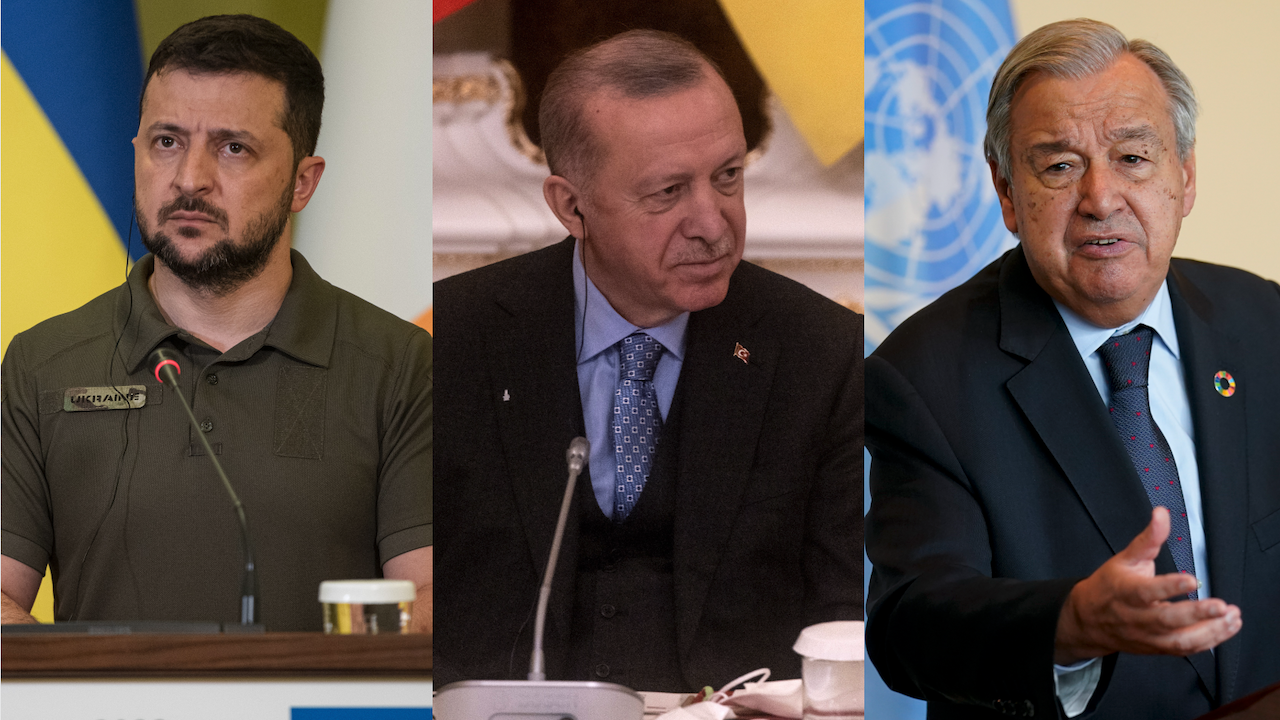 Зеленски, Ердоган и Гутериш разговарят в Лвов