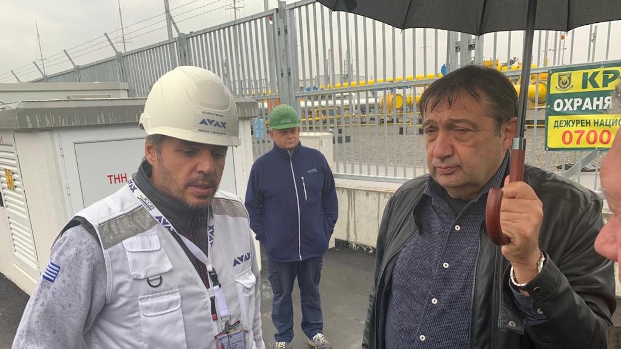 Министър Шишков инспектира последващите етапи в строителството на интерконектора с Гърция