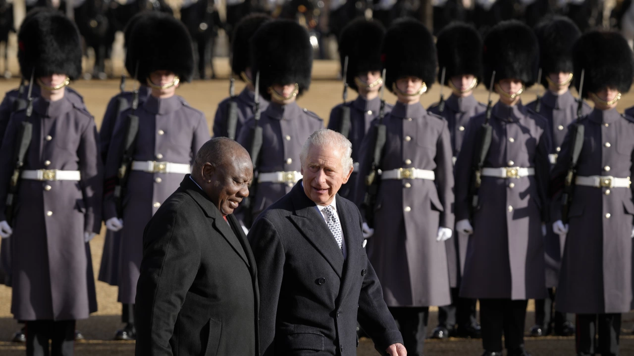Крал Чарлз Трети посрещна в Лондон президента на Южна Африка