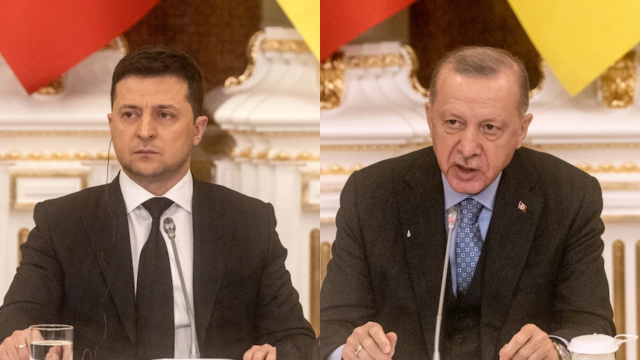 Президентите на Украйна и Турция Володимир ЗеленскиВолодимир Зеленски  е украински