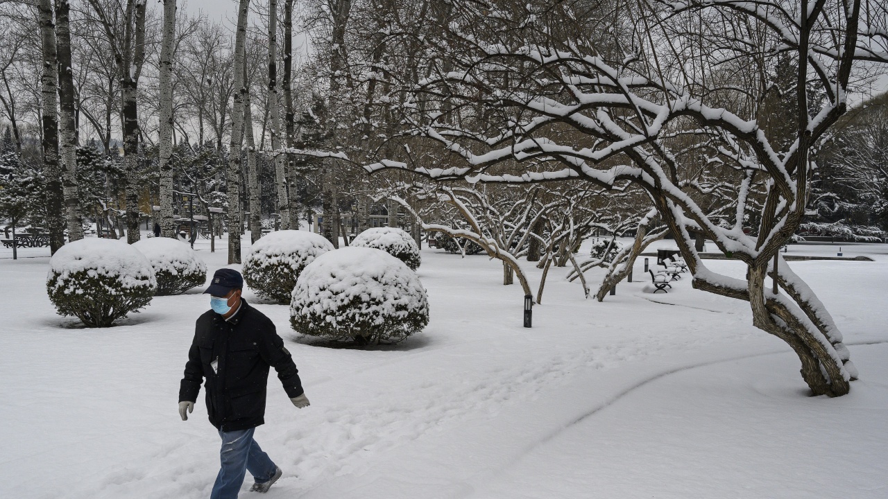 Студ и сняг сковаха Южна Корея