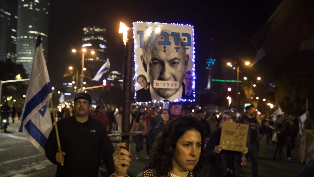 Десетки хиляди израелци протестираха снощи срещу дясното правителство на премиера
