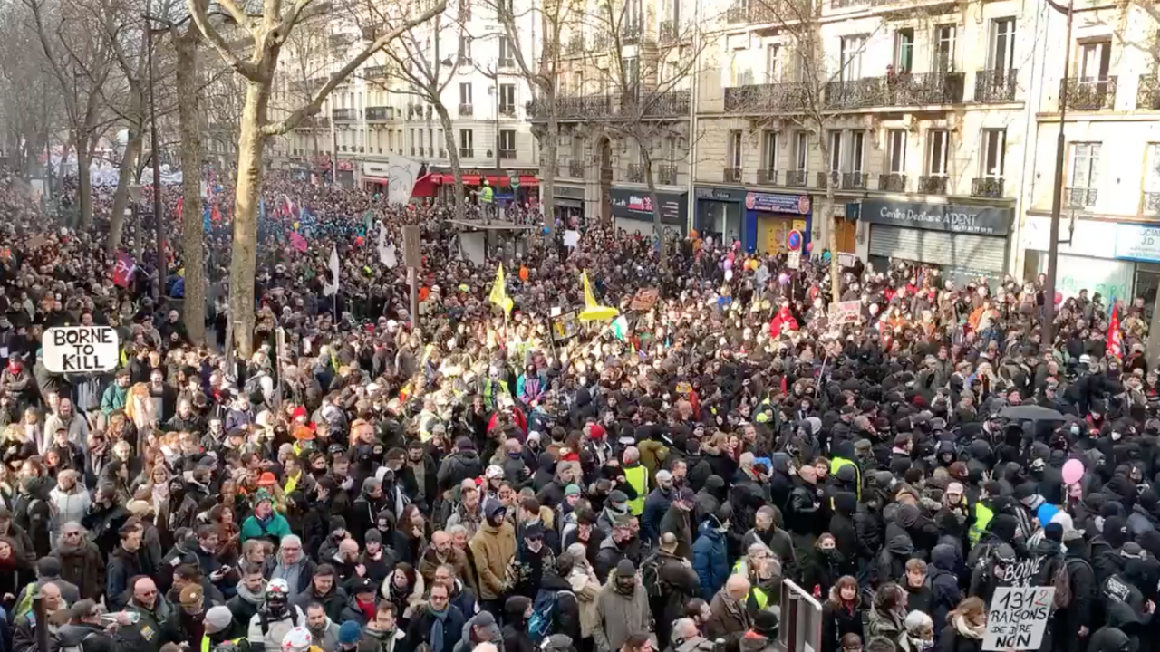 Над милион души излязоха на протест във Франция