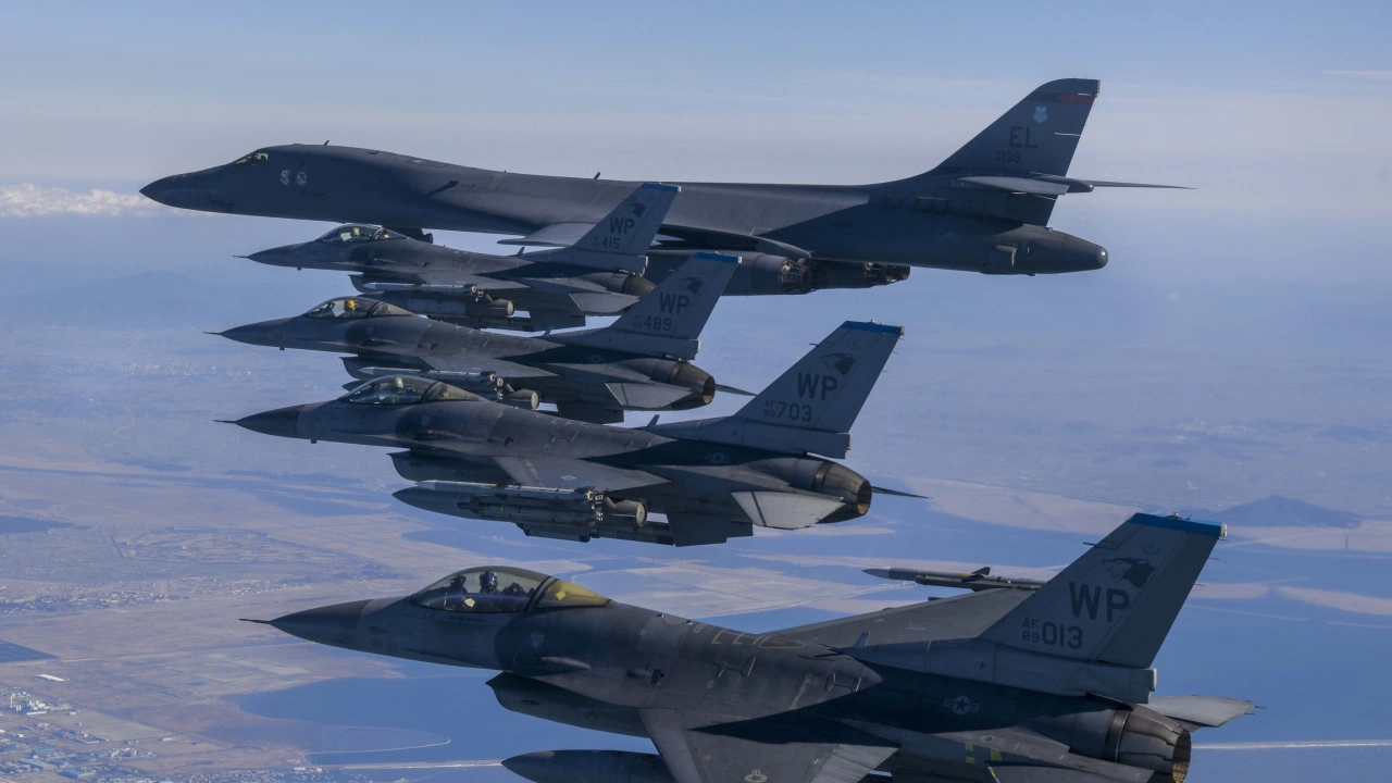 Южна Корея и САЩ провеждат комбинирани военновъздушни учения в които