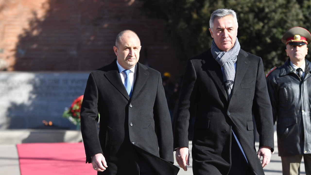 Президентът посрещна на пл Св Александър Невски в София държавния