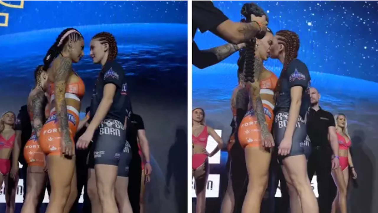 Две състезателки по MMA започнаха да се целуват по време на фейсоф
