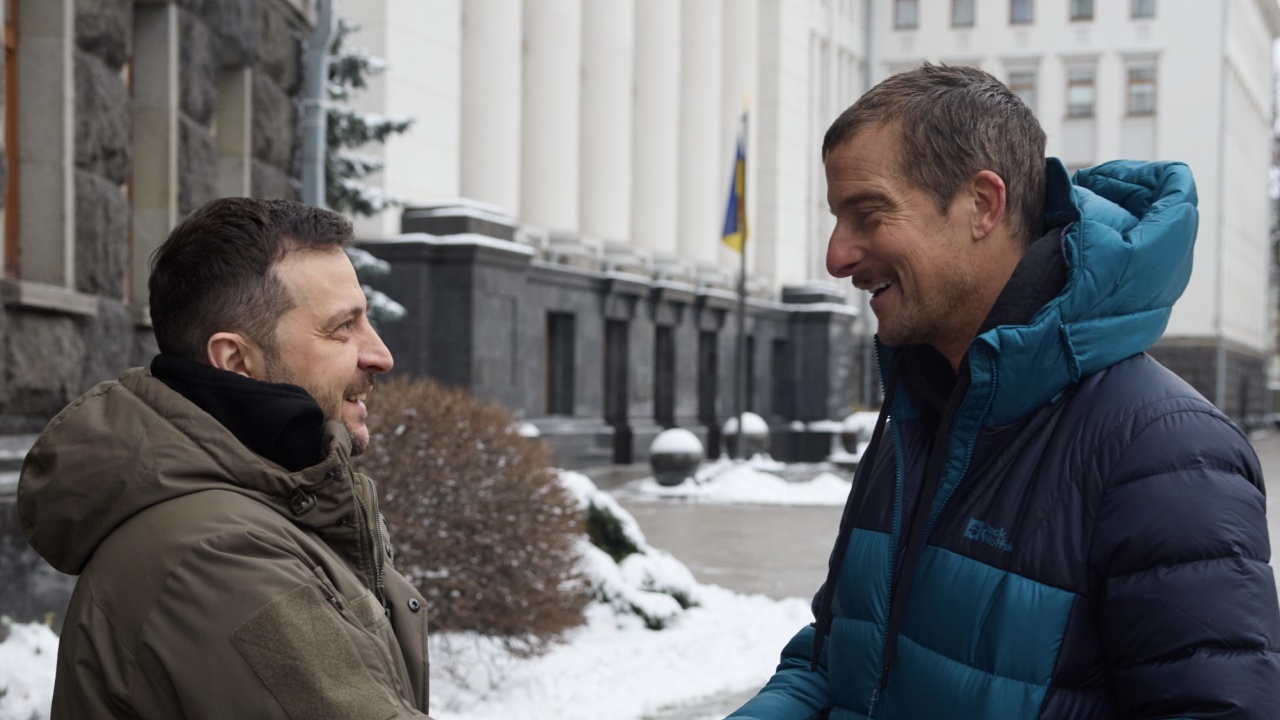 Беър Грилс се срещна с президента Зеленски в Украйна